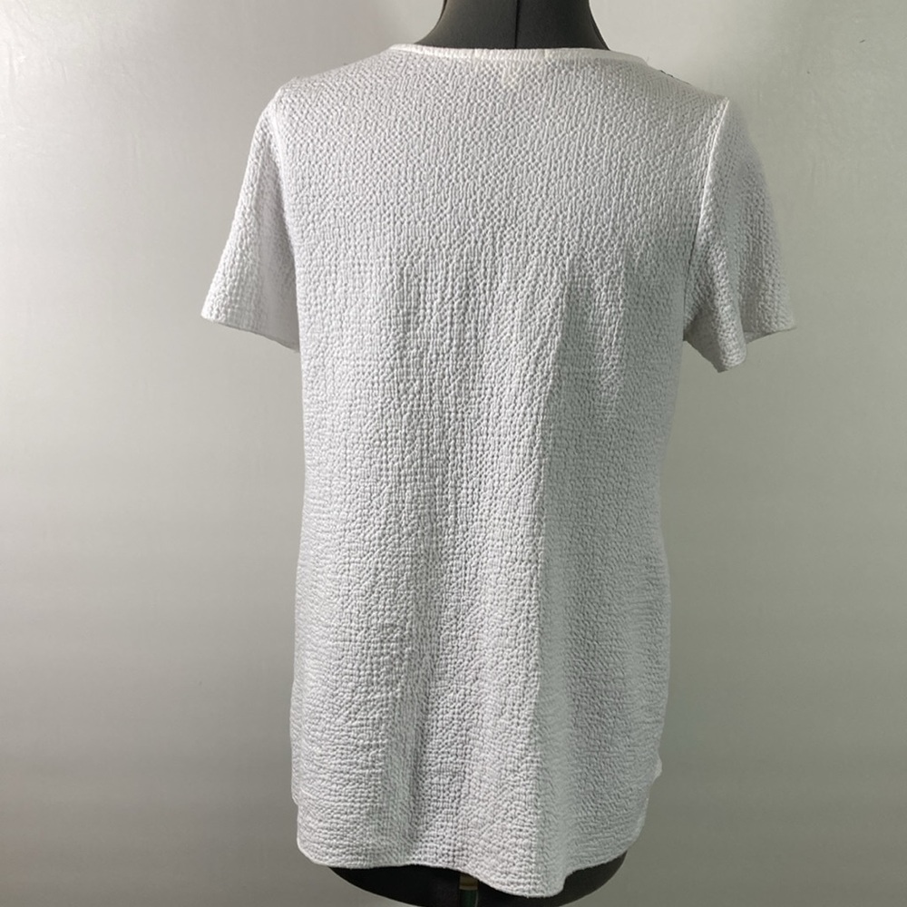 Hailey & Co Women Size S White w Embroidery  Gauze Popcorn 100 % Cotton - Picture 5 of 8